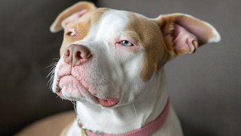 Con un perro de raza