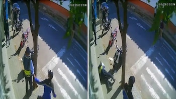 Sujeto golpeó ‘por la espalda’ a un agente de tránsito que iba a multarlo en Norte de Santander: el ataque quedó en video