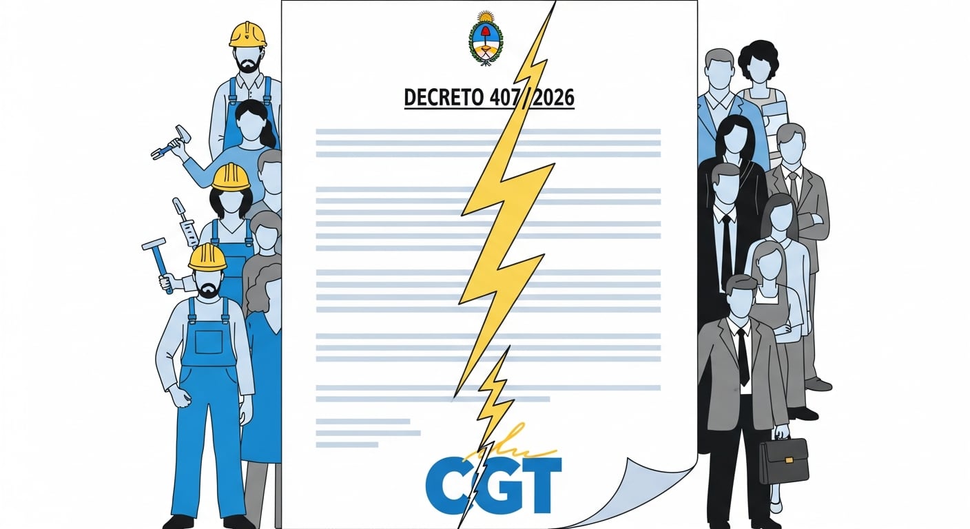 El decreto 407/2026 reglamentó la reforma laboral y abrió otra pelea entre el Gobierno y la CGT (Imagen Ilustrativa Infobae)