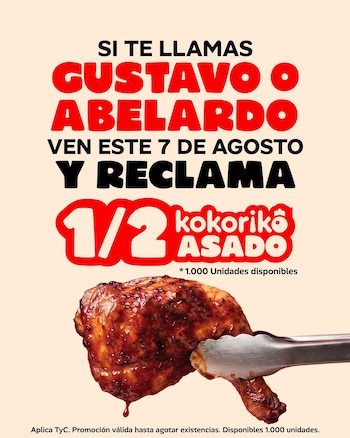 La promoción de Kokoriko funcionará entre las 3:00 p. m. y las 8:00 p. m., o hasta agotar existencias, con entrega por orden de llegada - crédito @kokoriko_colombia/Instagram