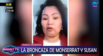 Monserrat Seminario rompe su silencio y responsabiliza a Susan Villanueva del fin de su relación con Melcochita. Captura: Magaly TV La Firme.