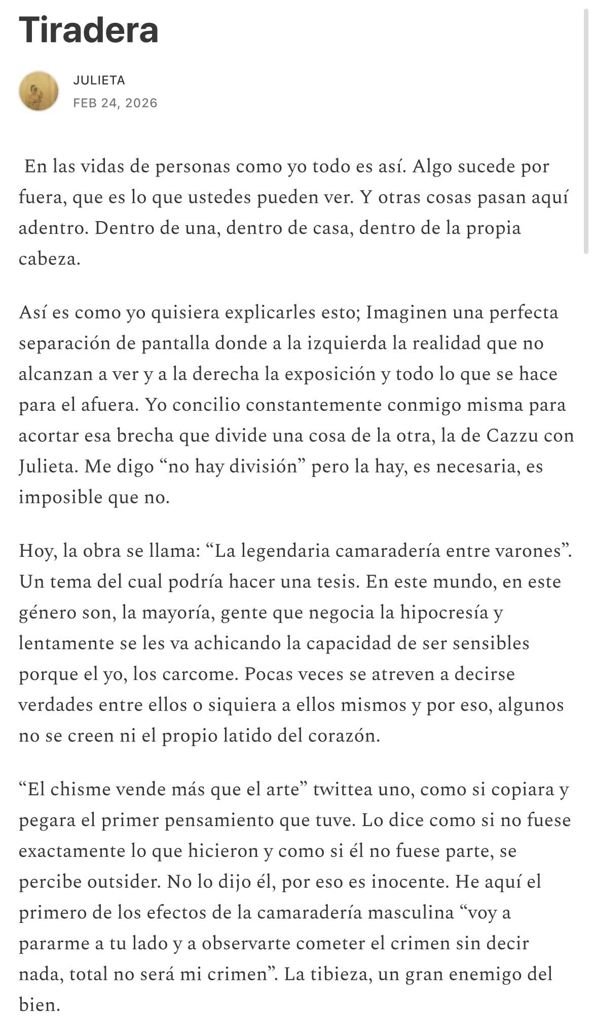 El escrito de Cazzu critica la hipocresía y la complicidad silenciosa dentro de la industria musical urbana, sin nombrar a los involucrados