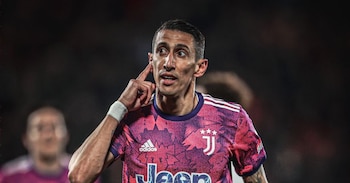 Di María festeja su gol