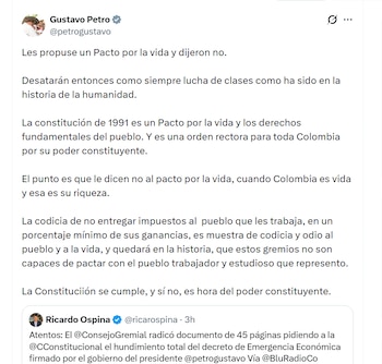 Gustavo Petro defendió su actuación