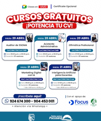 Cada curso dispone de un grupo de WhatsApp, donde los participantes reciben materiales de apoyo y asistencia técnica y académica durante todo el proceso - Créditos: Municipalidad de Pucusana.