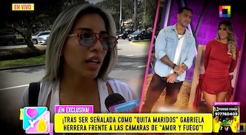 Pantalla dividida con una mujer entrevistada con gafas de sol y micrófono en la calle; otra sección muestra a un hombre y una mujer en un set de televisión
