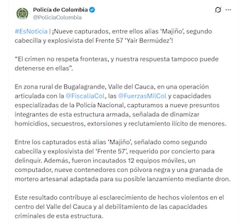 La Policía informó avances en el debilitamiento de las capacidades criminales de esta estructura - crédito