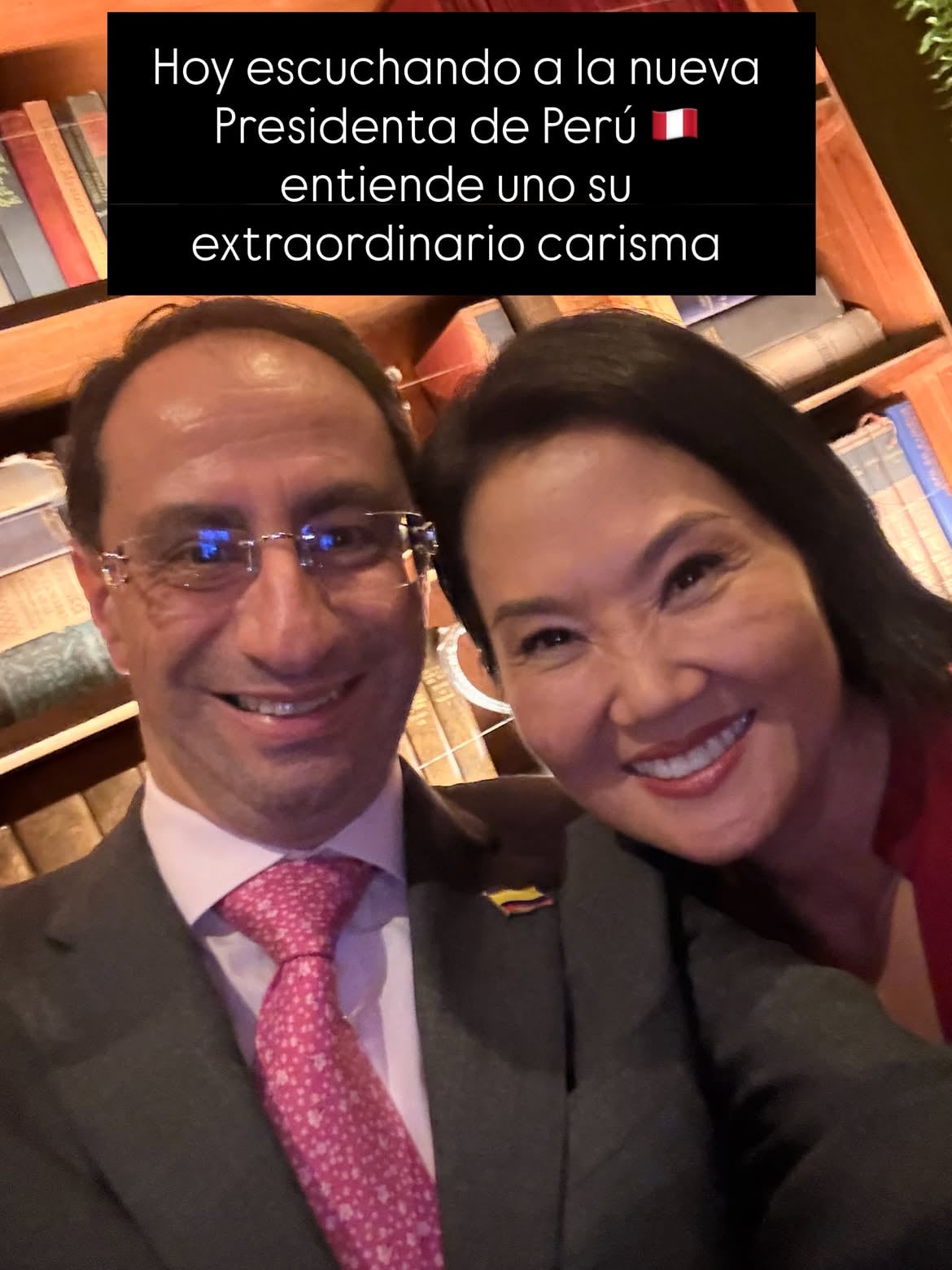 José Manuel Restrepo elogió a Keiko Fujimori tras su posesión como presidenta de Perú: “Maravilloso discurso” - crédito @jmrestrepoa/Instagram