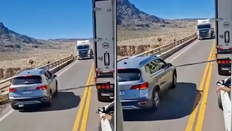 El incidente ocurrió en la zona cordillerana mendocina, sobre un tramo sinuoso de la Ruta 7 donde el adelantamiento está expresamente prohibido por la señalización vial