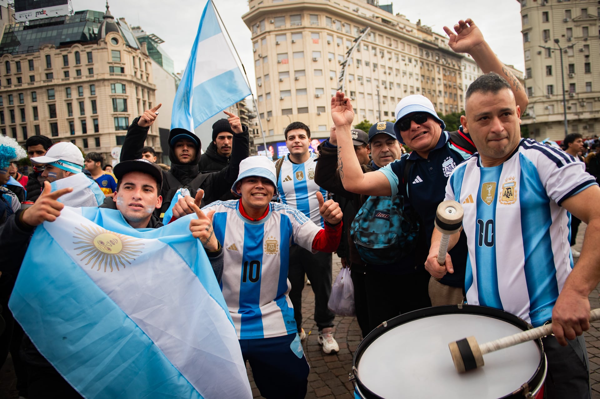 En fotos: así se vive en las calles de Buenos Aires la semifinal entre Argentina e Inglaterra