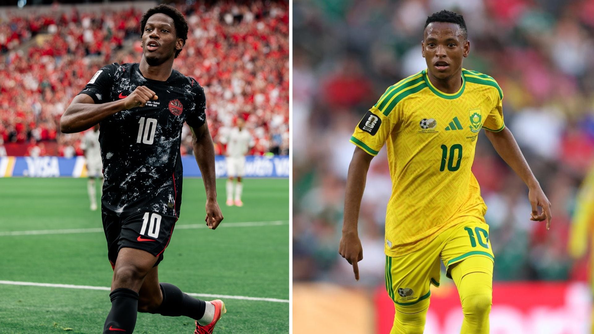 Canadá se medirá ante Sudáfrica en los dieciseisavos de final del Mundial 2026 (X@SportCanada_EN | @BafanaBafana)