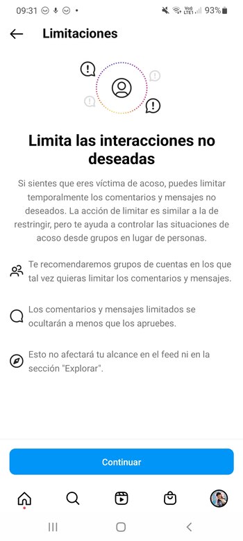 Instagram permite limitar las interacciones