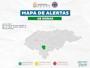 Copeco extendió por 48 horas la alerta verde en el Distrito Central y las zonas aledañas al Lago de Yojoa por las lluvias recientes. (Foto: COPECO)