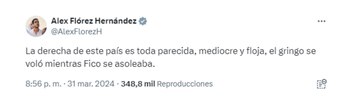 El senador Álex Flórez criticó a Fico Gutiérrez por lo sucedido con extranjero y menores en hotel de Medellín - crédito captura de pantalla