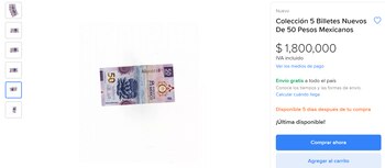 Billete Ajolote Mercado Libre
