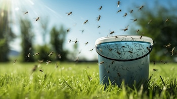 Es clave eliminar recipientes con agua acumulada y taparlos para evitar la reproducción del mosquito (Imagen ilustrativa Infobae)