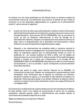 Rommel Pacheco aclaró cómo van