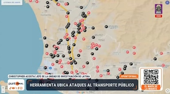 Extorsión en Lima: estos son los distritos con más ataques a buses y donde pasajeros temen por sus vidas. Captura: Punto Final.