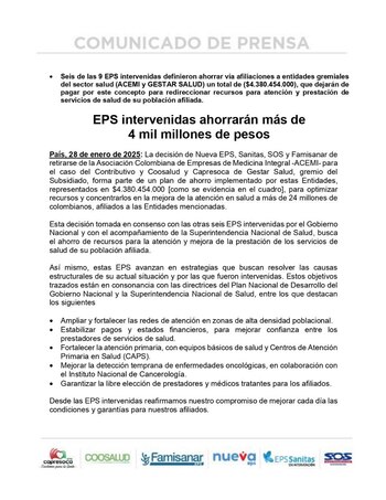 Este fue el comunicado de