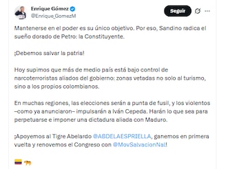 El político Enrique Gómez aseguró
