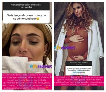 Post en redes de Sara