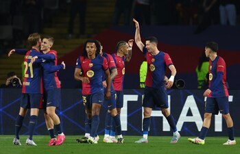 Los jugadores del FC Barcelona