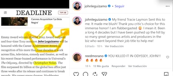 La noticia fue recibida con entusiasmo por el actor, que agradeció públicamente el apoyo de colegas y productores a lo largo de su carrera - crédito @johnleguizamo/ Instagram