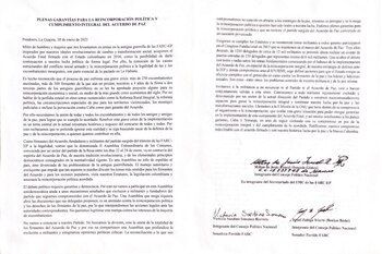 Comunicado de los senadores Victoria