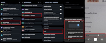 Modo Lupa Android. (Infobae)