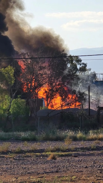El incendio se podía observar
