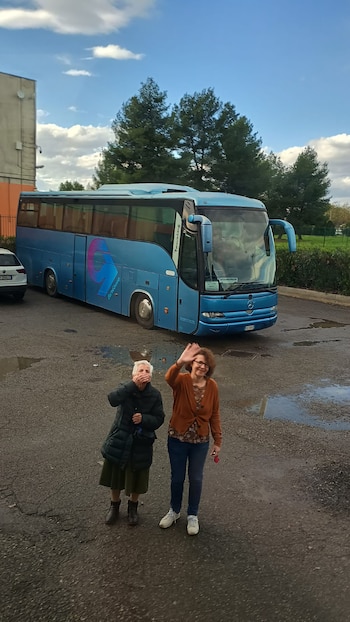 La despedida en la estación