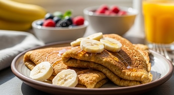 Avena, banana y huevos dan