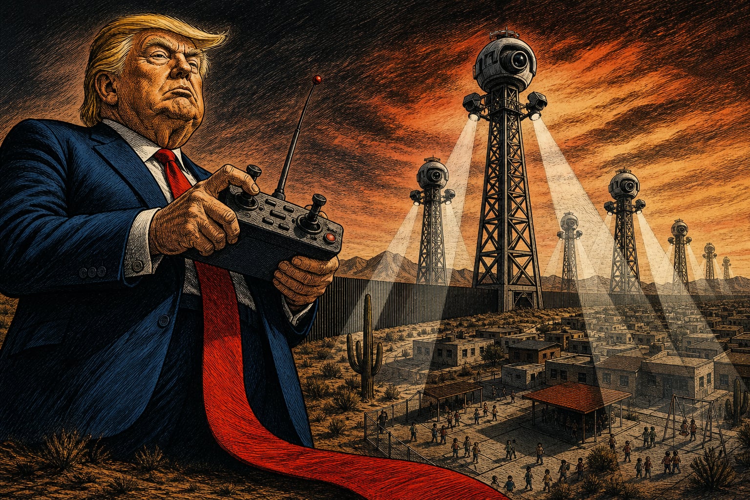 El muro de Trump va más allá del acero: inteligencia artificial vigila comunidades fronterizas