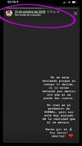 Uno de los posteos de