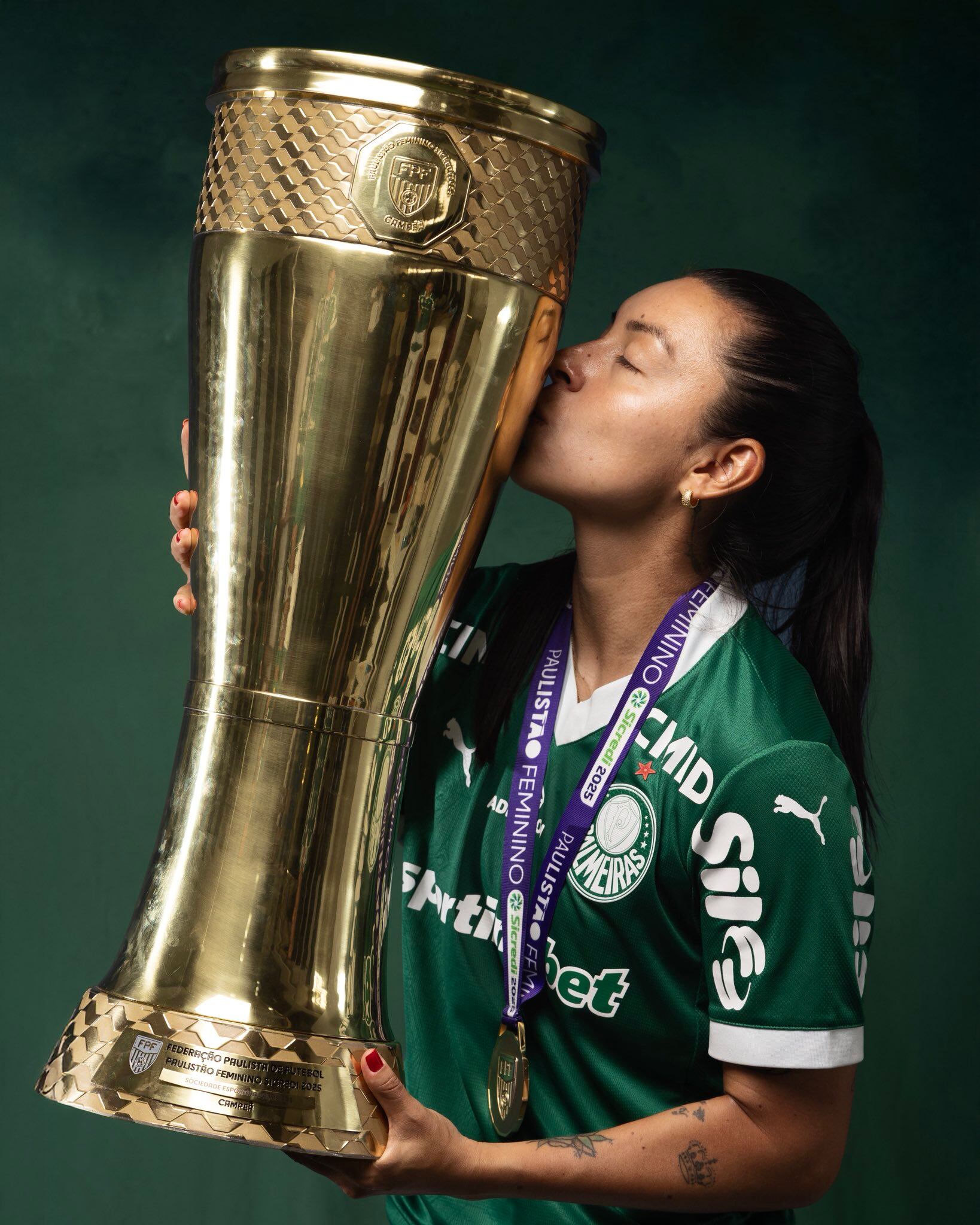 Yoreli Rincón fue campeona dos veces del Campeonato Paulista y una vez de la Copa de Brasil con Palmeiras - crédito Palmeiras