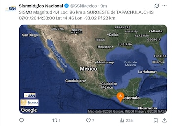 El sismo de magnitud 4.4