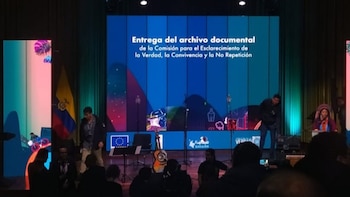 Durante su discurso, el mandatario