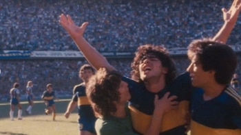 Festejo del primer gol