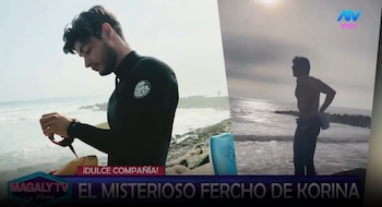 Magaly TV identifica a Enmanuel Parrado, el hombre que maneja la camioneta de Korina Rivadeneira. Captura: Magaly TV La Firme.