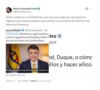 María Fernanda Cabal y sus señalamientos a Gustavo Petro