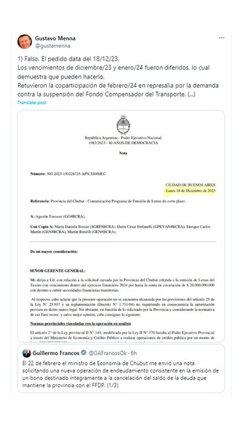 El cruce entre Gustavo Menna,