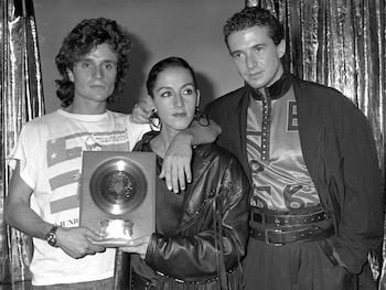 Nacho Cano, Ana Torroja y Jose María Cano, componentes del grupo musical "Mecano". EFE/aa