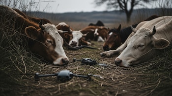 Video: ataque con drones en El Bagre, Antioquia, dejó varios animales de pastoreo muertos; hay alerta por crisis humanitaria