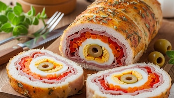 Receta de arrollado de pollo