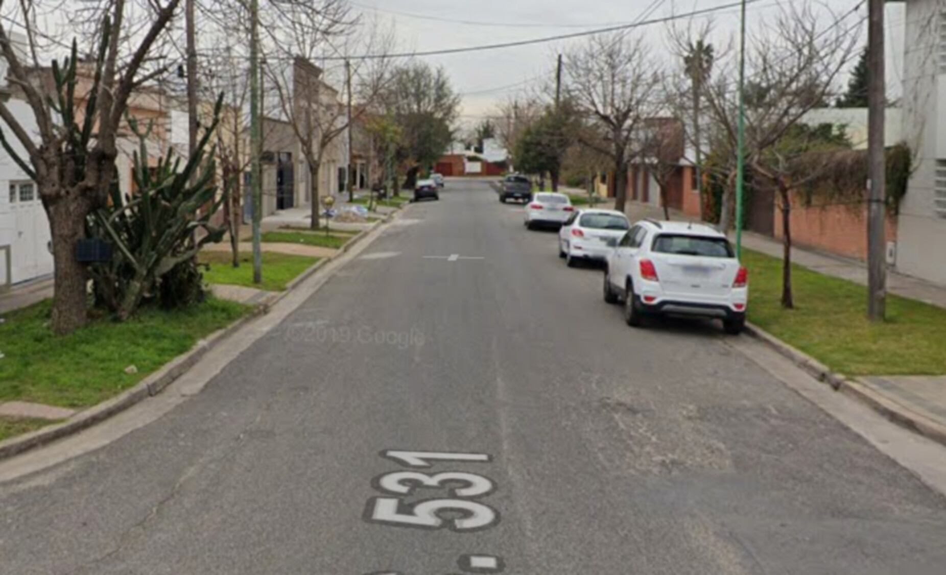 Dos delincuentes sorprendieron a un hombre cuando abría la puerta del garaje de su casa y le robaron el auto en La Plata (Google Maps)