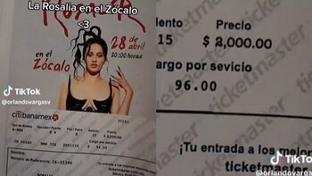 El joven mostró su boleto