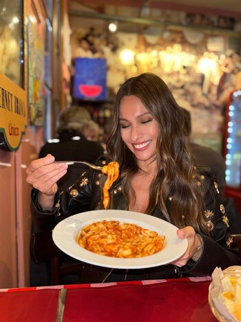 El almuerzo de la modelo