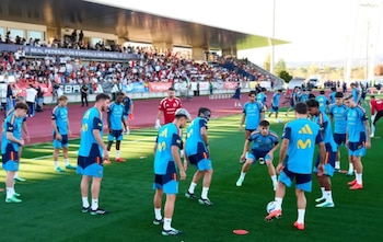 22/09/2026 La selección española masculina de fútbol durante su entrenamiento del martes en la Ciudad del Fútbol de Las Rozas (Madrid)
ESPAÑA EUROPA DEPORTES MADRID
RFEF