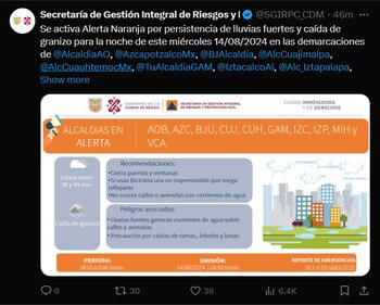 Foto: X: @SGIRPC_CDMX