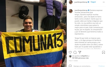 Futbolistas colombianos envían mensajes por el paro nacional en Colombia